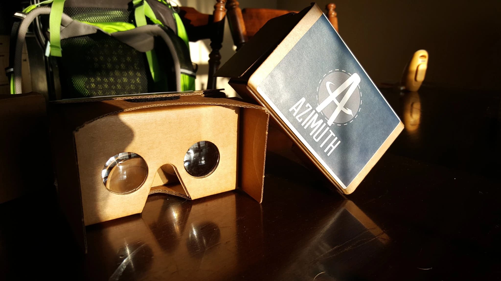 Original Azimuth Google Cardboard virtual reality viewers from 2015